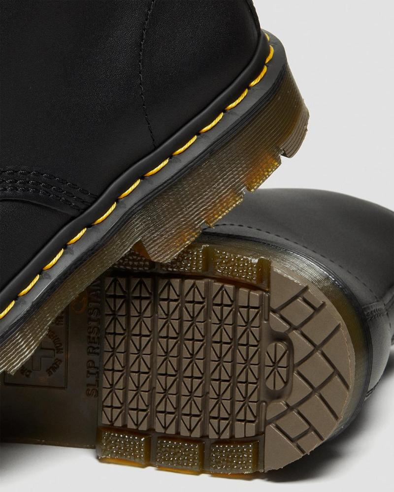 Dr Martens 1460 Slip Resistant Lær Snørestøvletter Herre Svarte | Norge 279ZUT